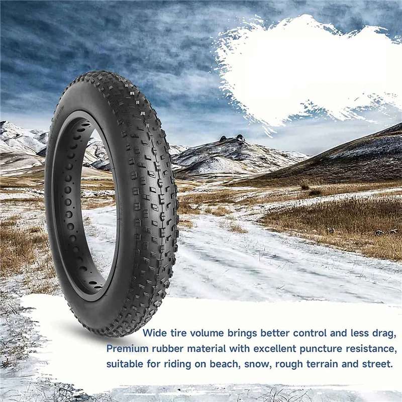 إطار دراجة ABLB-5X، إطارات دراجة بديلة قابلة للطي، إطارات دراجة كهربائية متوافقة مع دراجة الثلج الجبلية الواسعة، 20 × 4.0 بوصة