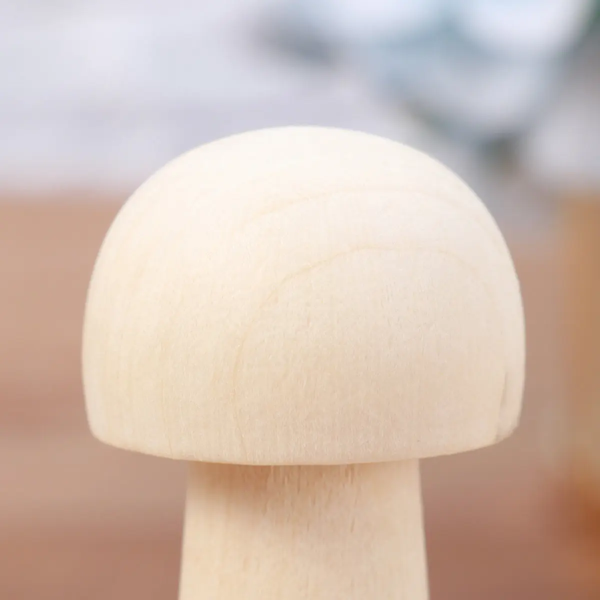 

10Pcs Wood Color Mushroom Head Design DIY Painted Wood Craft Decoration Educational Art Project Kids Creativity Set 85Mm 65Mm