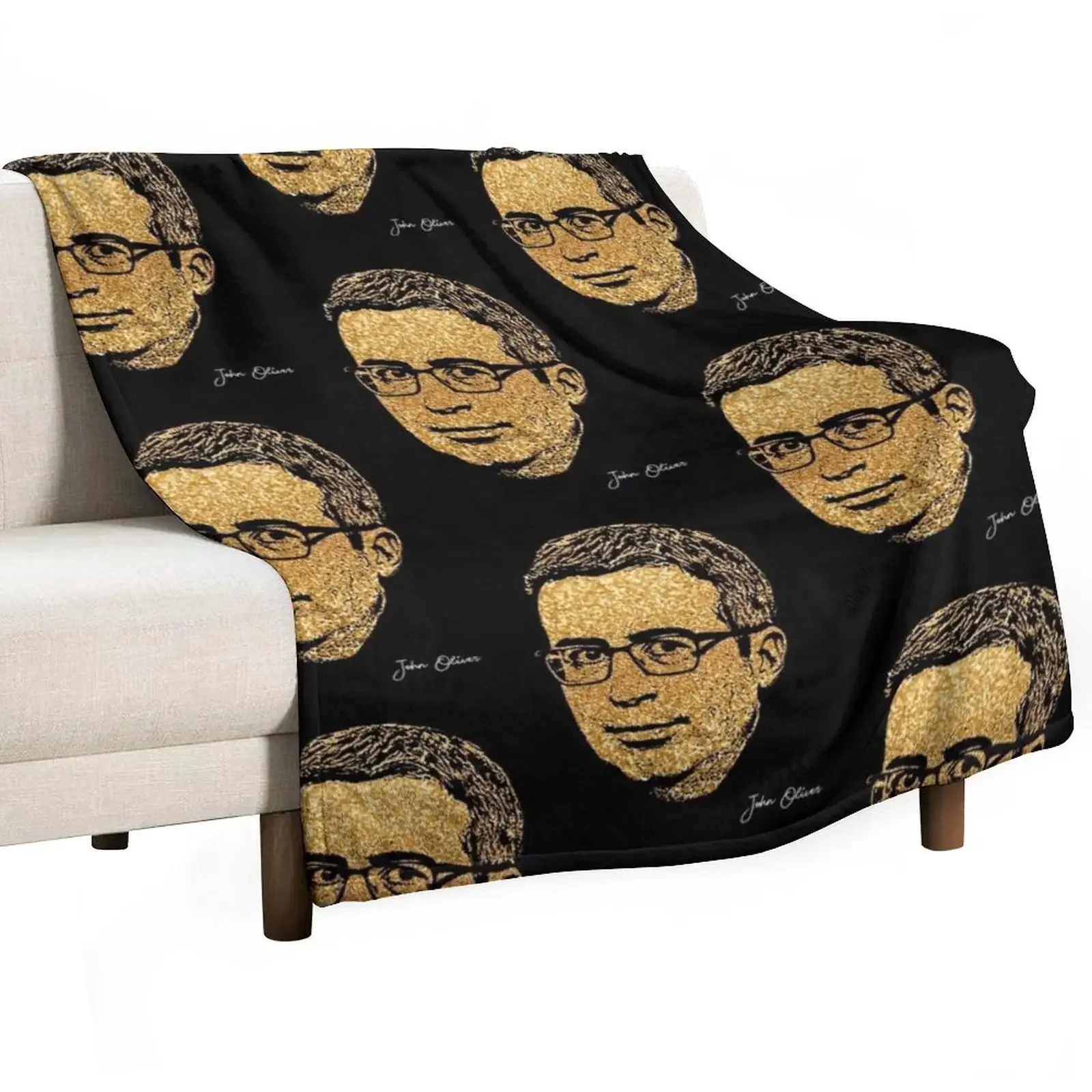 John Oliver portrait Throw Blanket Comforter Giant Sofa Thermals For Travel Blankets