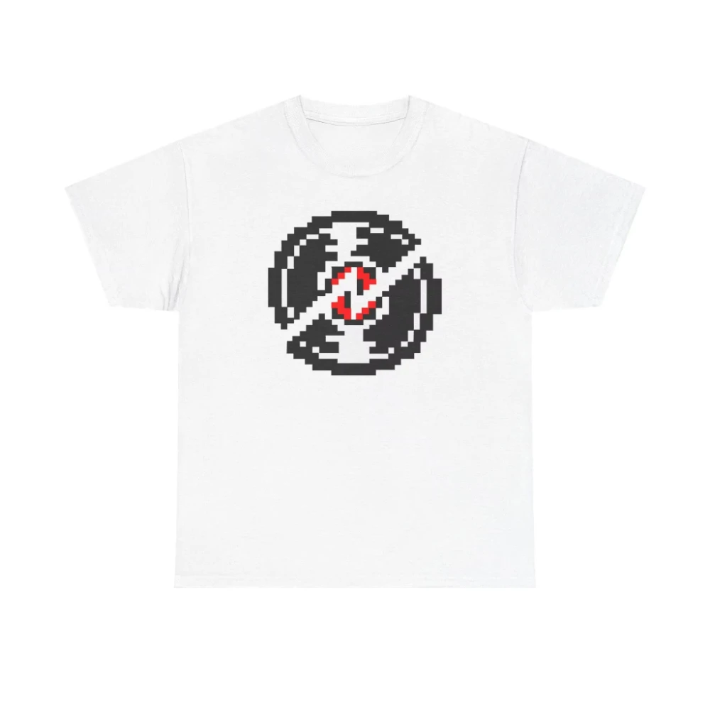 2026 Retro Pixel Broken Vinyl Disc Graphic T-shirt Adult And Kids Parent Child Short Sleeve Cotton Tee Casual Streetwear Top