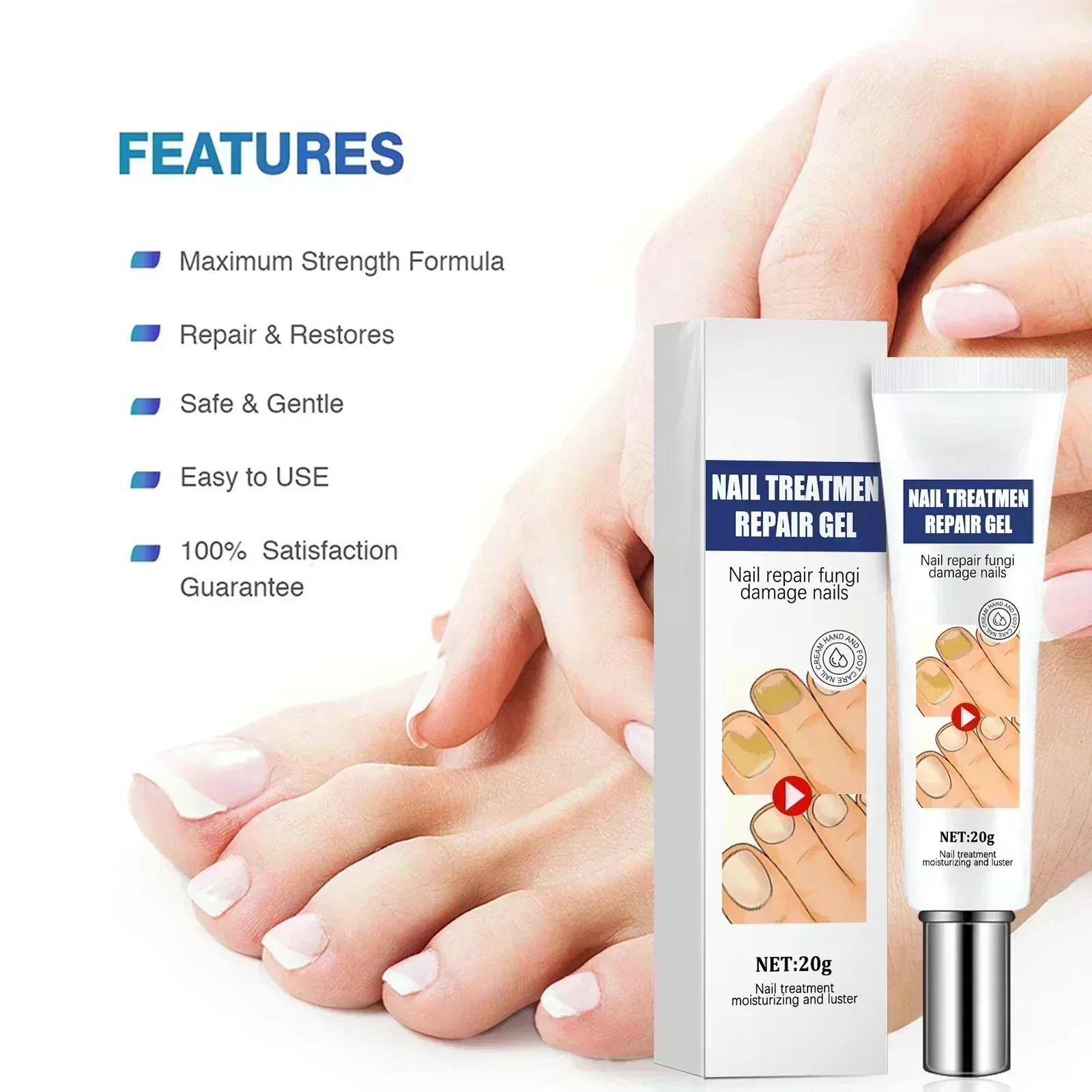 7-day nail care solution that effectively removes onychomycosis and beautifies fingernails and toenails