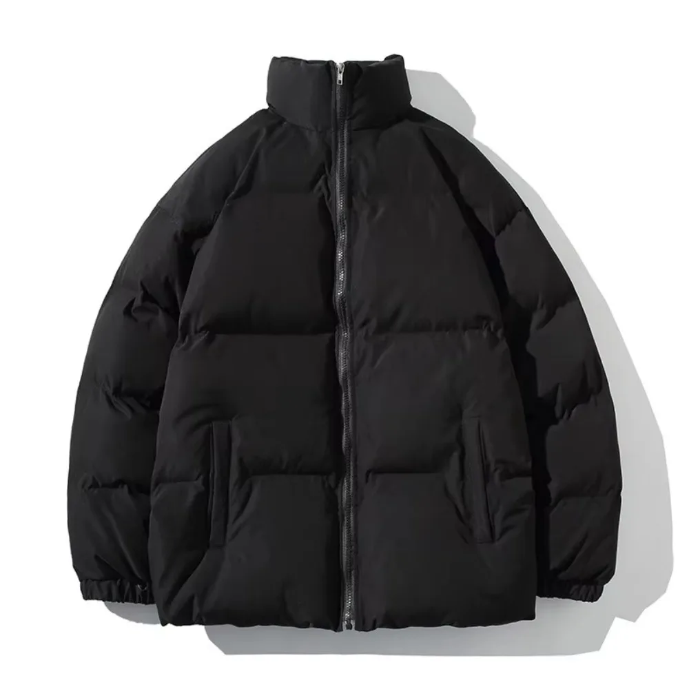 Chaqueta de invierno para hombre, Parkas gruesas, abrigo cálido, chaquetas con cuello levantado para hombre, Parka de Color sólido, abrigo, ropa nueva de moda para mujer
