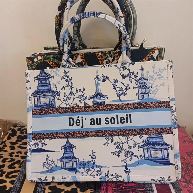 Bolso de mano para mujer, bolso de libro de lona de gran capacidad con estampado personalizado a la moda, bolso de hombro personalizado con nombre