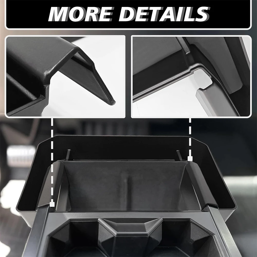 NeWPickup Console Storage Box For Tesla Cybertruck 2023-2025Cup Holders Front Tray Center Console Organizer Interior Accessories view 4