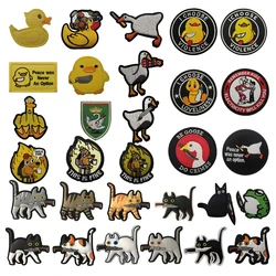 Hot Selling Dog Drinking Coffee This Is Fine Badge Tactical Duck, Kitchen Knife Duck, Kitten Etc Pack Accessories Backpack Patch