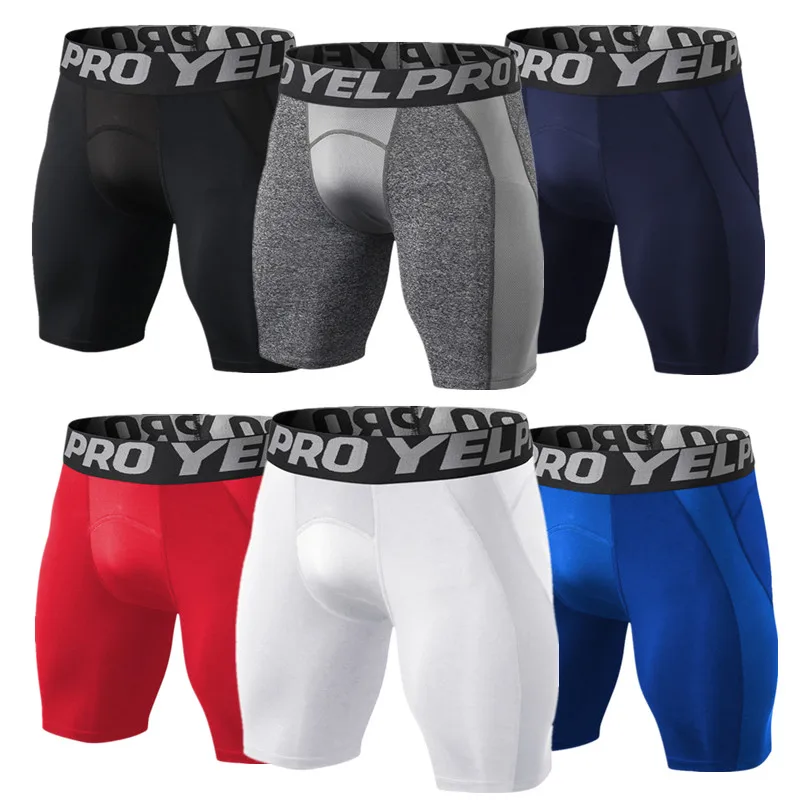 Männer PRO Sport Shorts Fitness Übung Training Jungen Lauf Stretch Schnell Trocknend Mesh Atmungsaktiv Radfahren Strumpfhosen Hosen Leggings