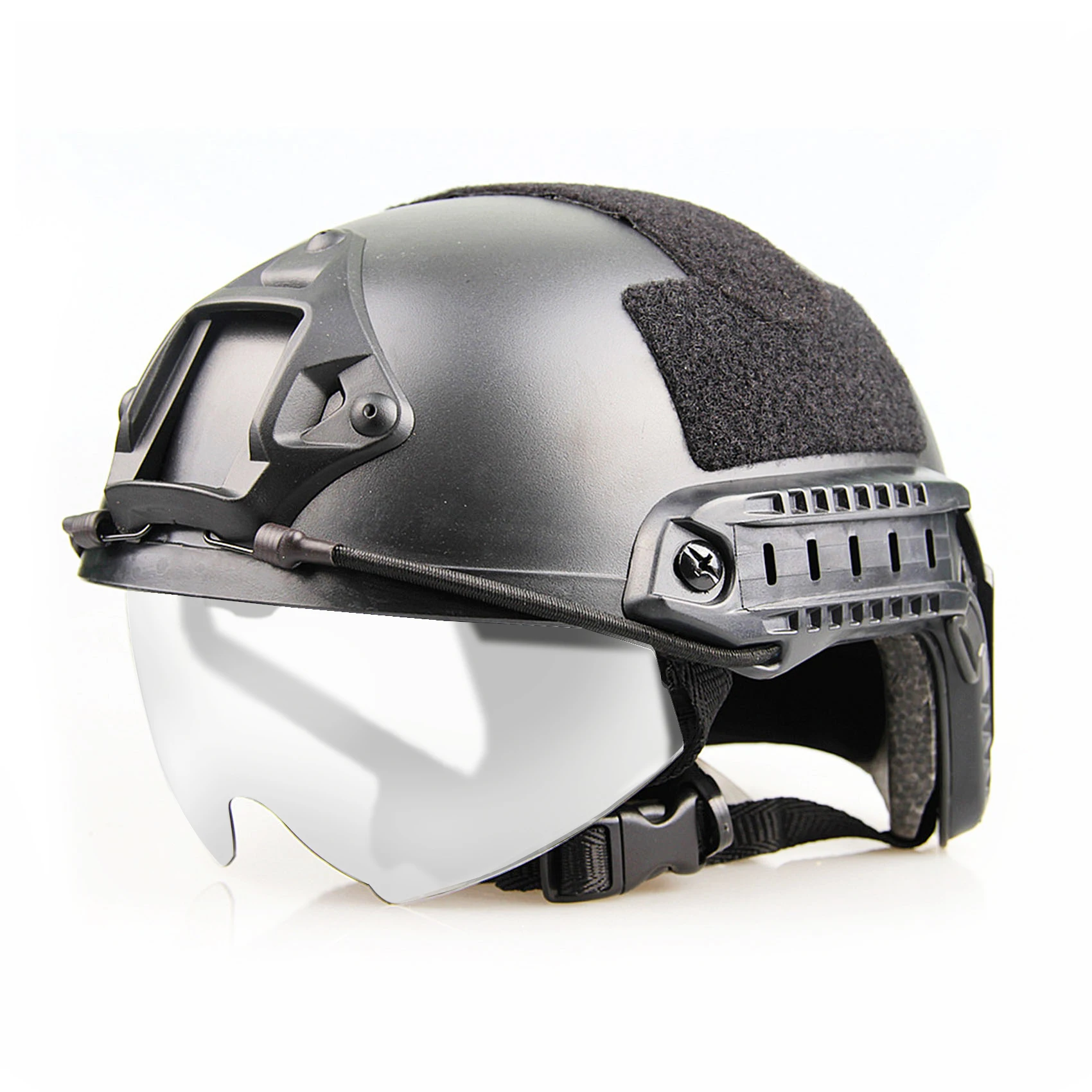 FAST Helmet Tactical with Visor Eyeshield NVG Mount Airsoft Paintball Hunting War Games Multifuctional PJ BJ MH Types