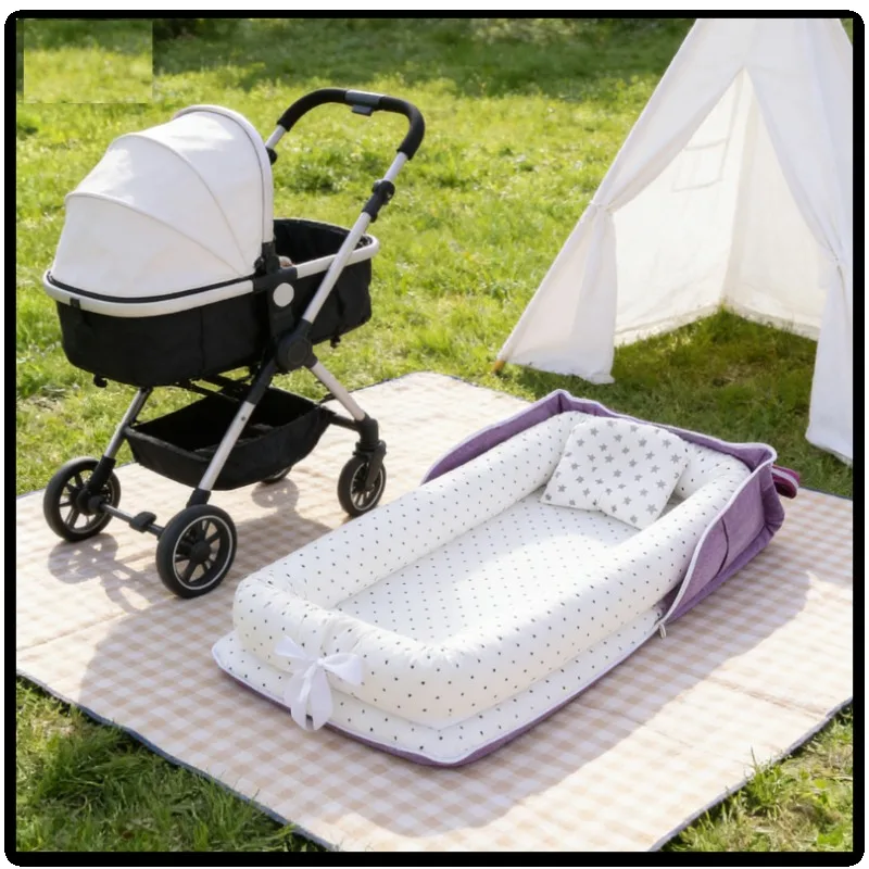 

Portable Baby Carrier Sling Infant Nest Shoulder Bag Travel Crib Co Sleeping Bed for Newborns