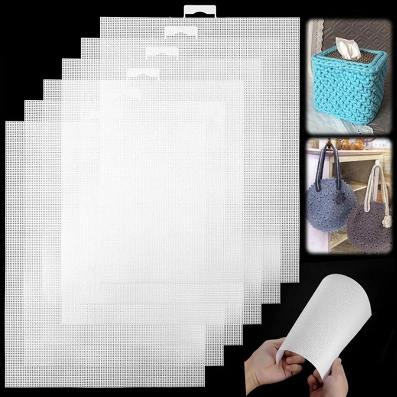 

1pc Plastic Sheets 14Count Plastic Mesh Fabric Plastic Cross Stitch Canvas Eye Mesh For Embroidery DIY Handicraft Knit