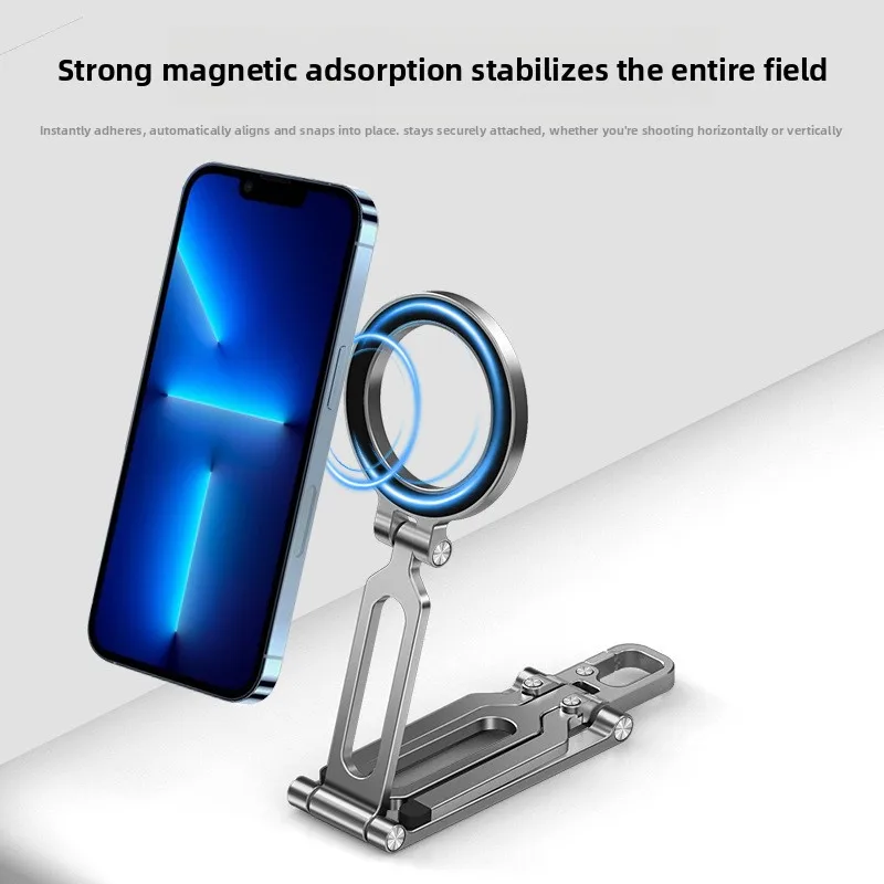 

Outdoor Travel Portable Magnetic Foldable Portable Phone Holder Stand Magnetic Cell Phones Tripod Mount for Phone Grip