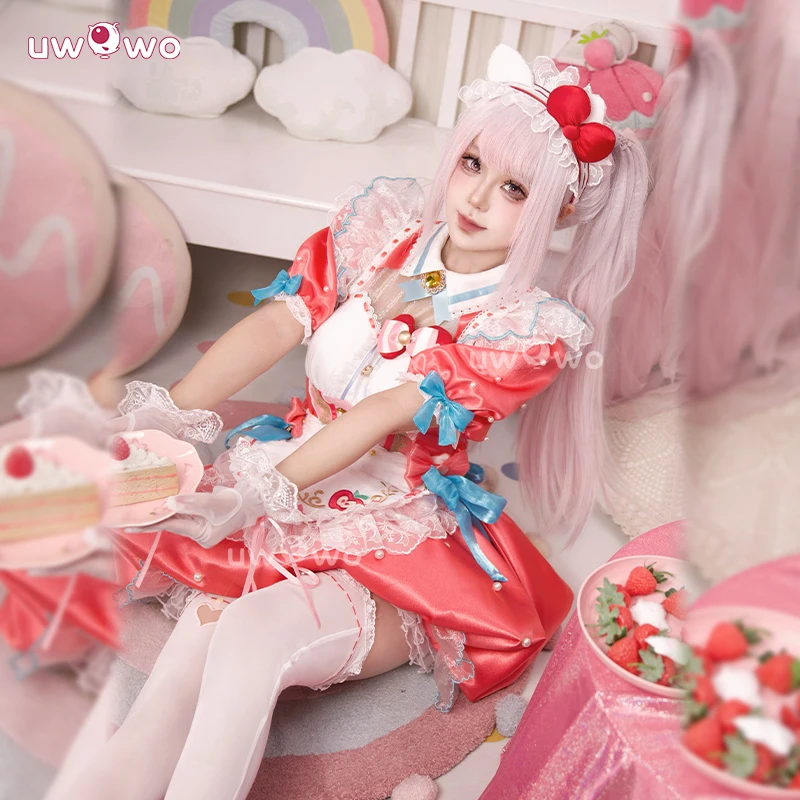 Серия Collab 2025: NARAKA: BLADEPOINT x Sanriioo, костюм на Хэллоуин, персонажи Ху Тао, карнавальный костюм, платье горничной