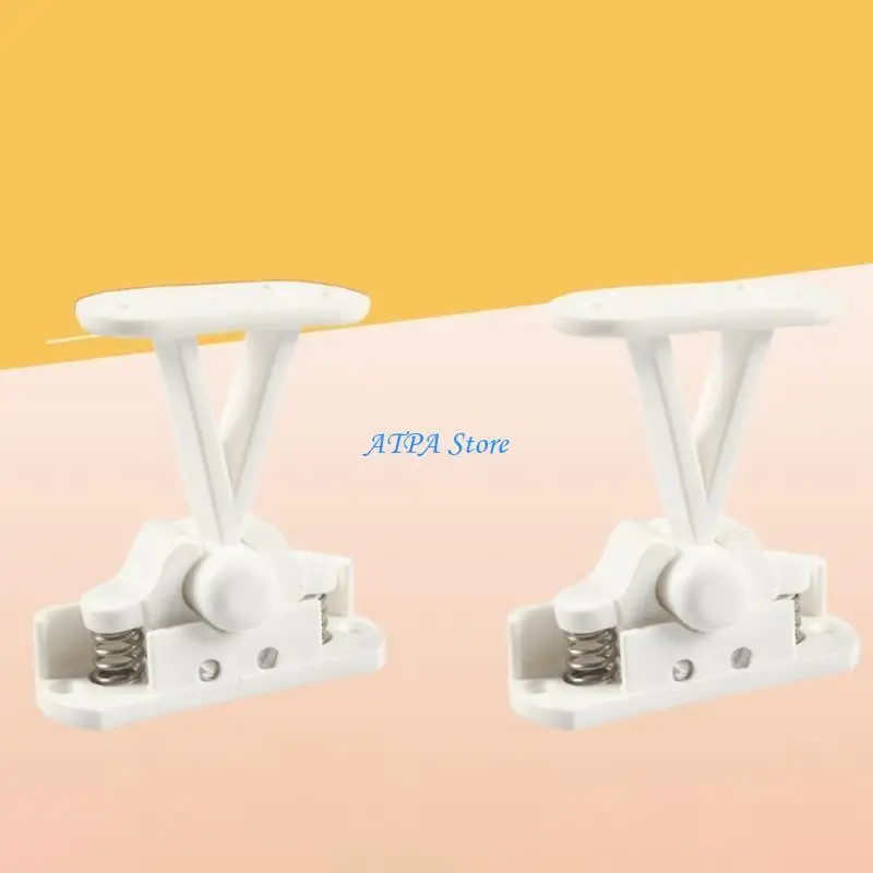 

U13C Door Retainer Set, T Door Stop Retaining Catch Holder Set White Nylon for Campers RVs Motorhomes Caravans