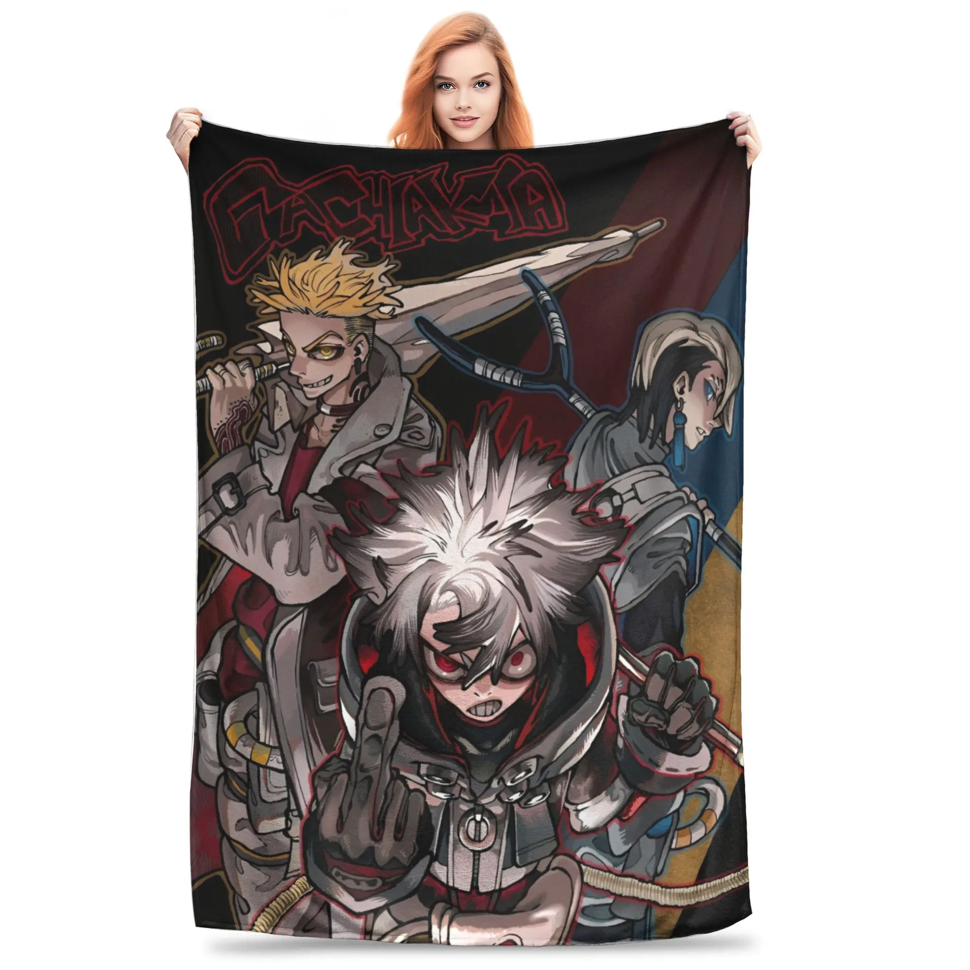 Gachiakuta Manga Rudo Stuff Blankets Super Soft Flannel Zanka Riyo Enjin Throw Blanket Comfortable Rug Piece