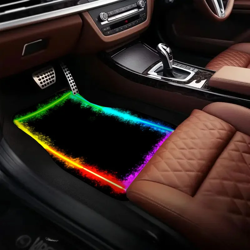 

4pcs Universal Car Floor Mats, Decorative Patterns, Stylish Interior Protection Car Accessories, Christmas, Halloween Car Interi