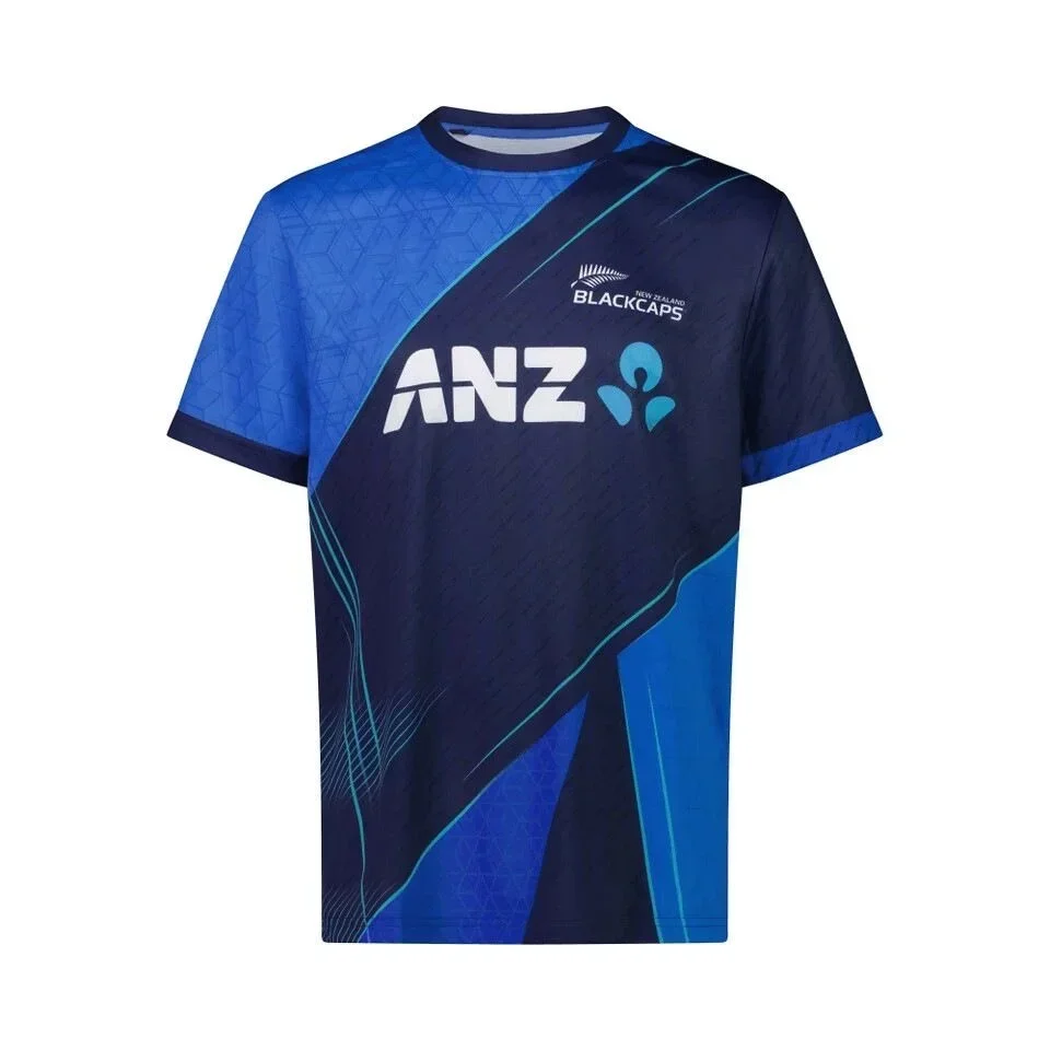 Neues 3D-gedrucktes Neuseeland-Krikettrikot mit kurzen Ärmeln, bequem, schnelltrocknend, geeignet für den Heimgebrauch, mit Y2k-Fan-Geschenken. – Detail 4