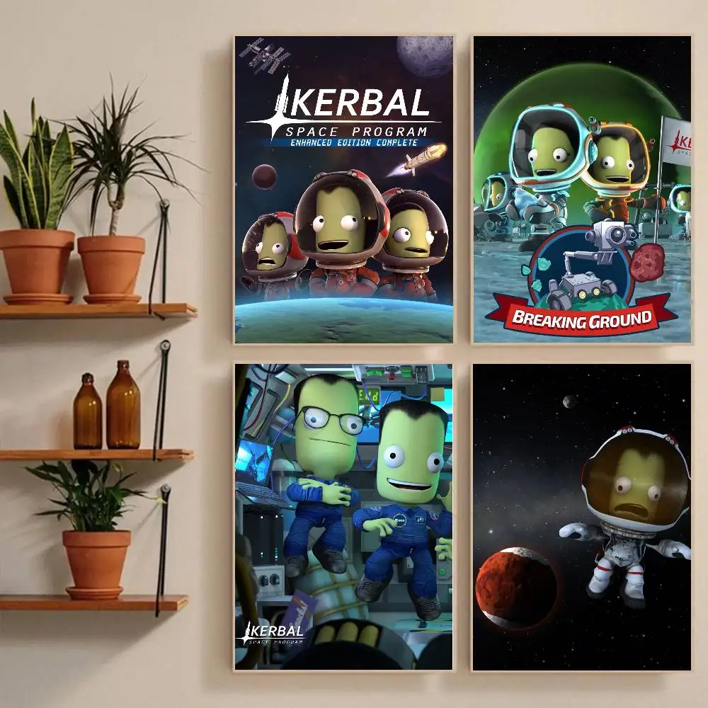 Kerbal Space Program Breaking Ground Expansion Game Poster Sticker Print Waterproof Wall Art For Living Room Bedroom Home Decor