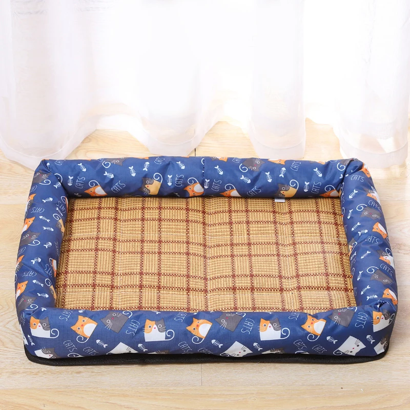 Waterproof Anti-scratch Pet Mat Cool But Not Cold Oxford Printed Cloth Puppy or Cat Mat Can Wash Pet Summer Essential