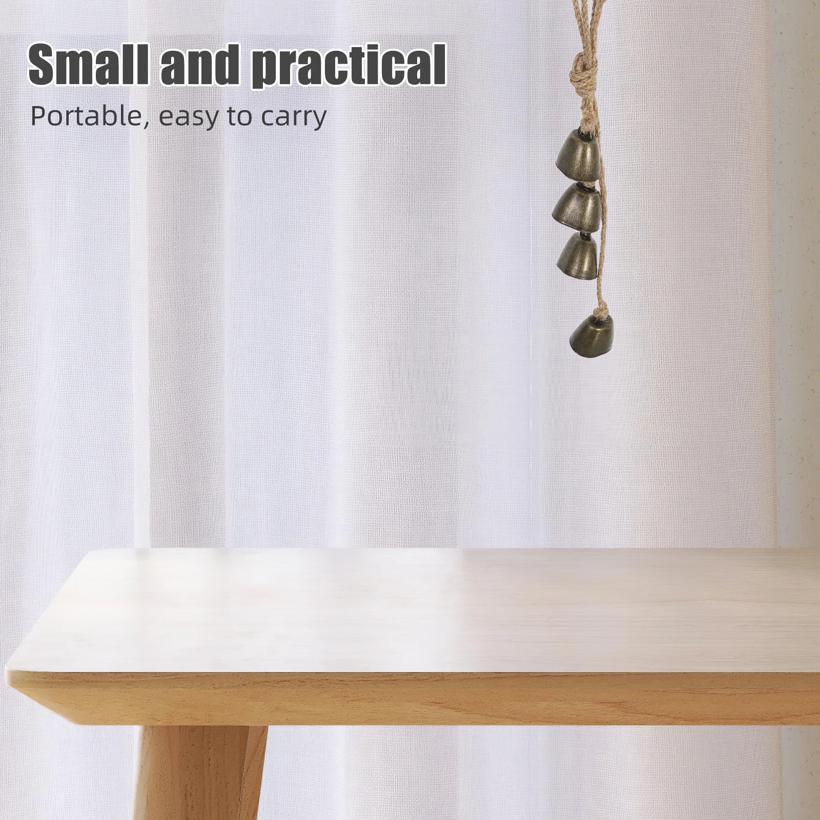 

Винтажный колокольчик в деревенском стиле, металлический колокольчик, джутовая веревка, подвесное украшение для фермерского дома, открытый сад, балкон, подвеска для патио