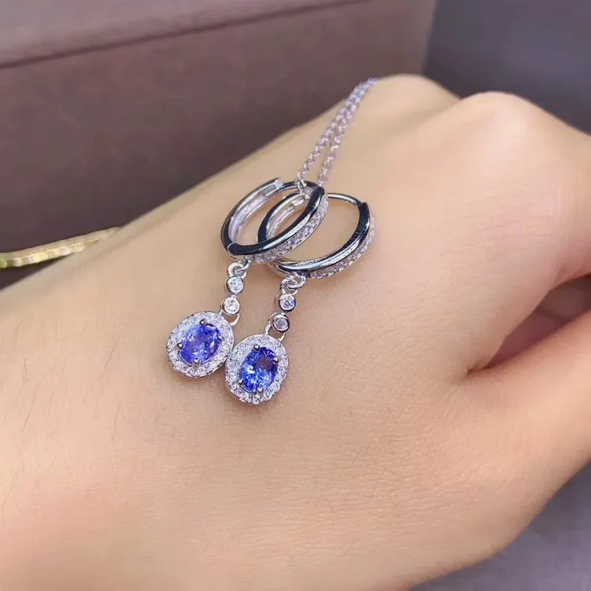 Natural tanzanite earrings cheap natural gemstone store 925 earrings sale free shipping clearance sale