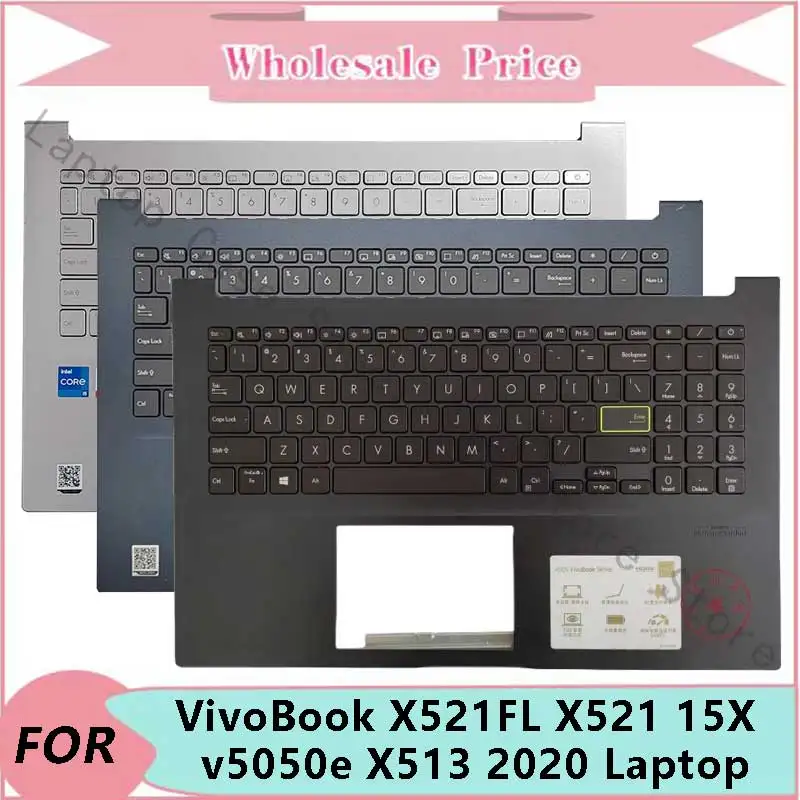 

New Original For Asus VivoBook X521FL X521 15X v5050e X513 2020 Laptop Palmrest Case Keyboard US English Version Upper Cover