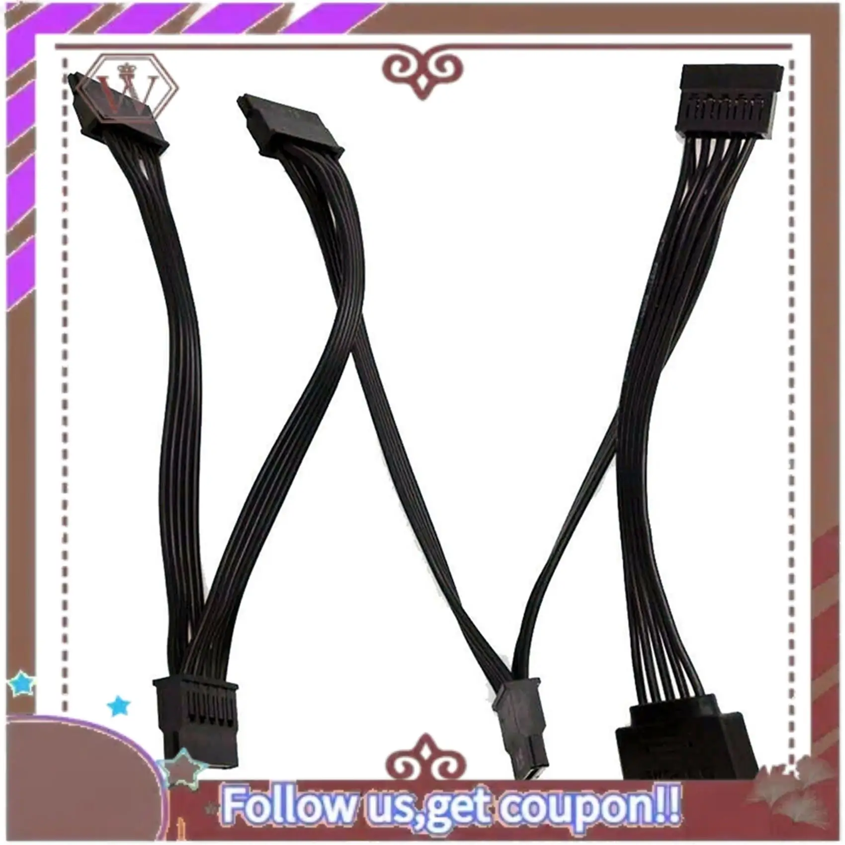 أحدث 10X15 دبوس SATA تمديد الطاقة القرص الصلب كابل 1 ذكر إلى 5 أنثى امدادات الطاقة الفاصل كابل محول DIY بها بنفسك PC Sever