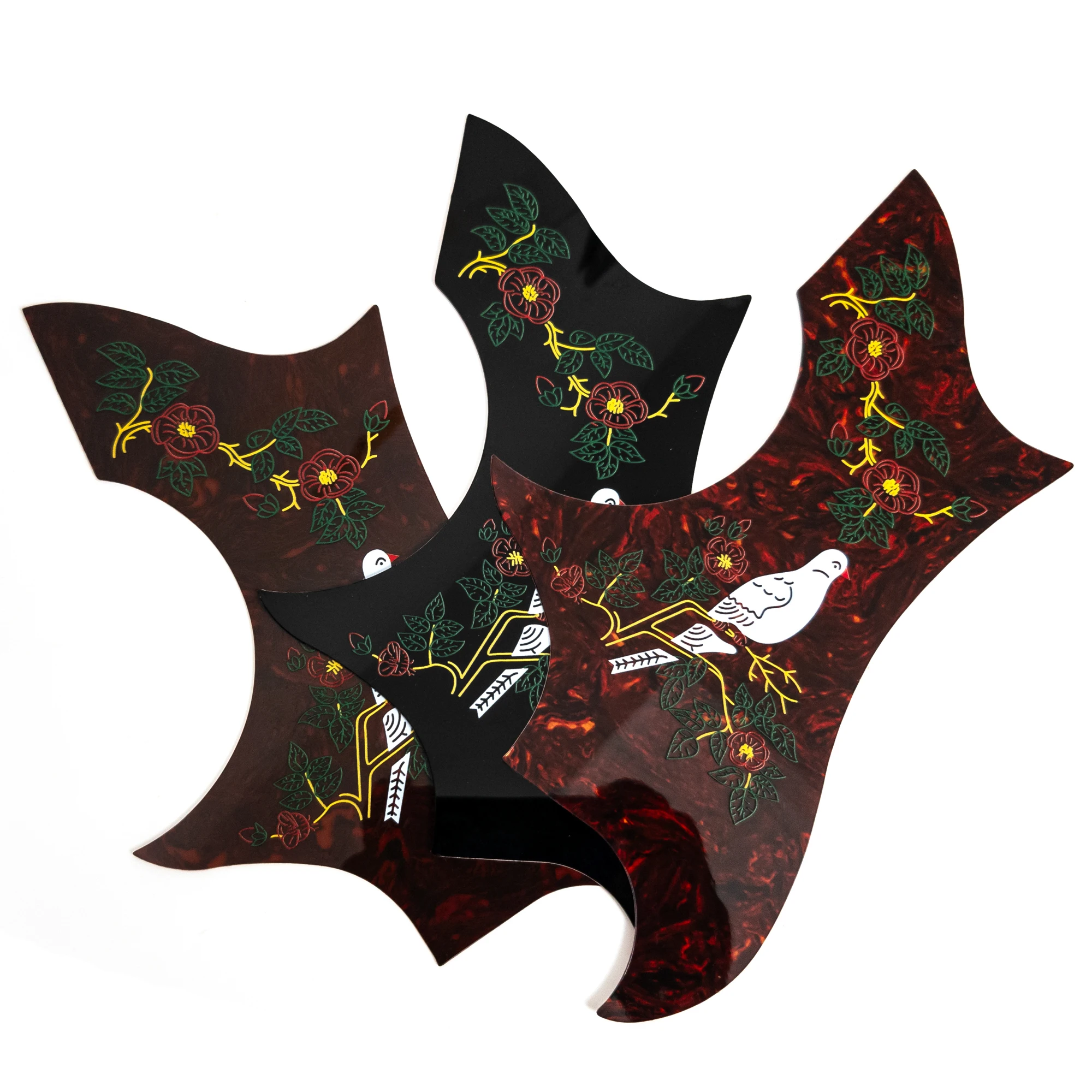 

Накладка для акустической гитары для гитар 38-41 дюймов, совместимая с Jumbo Body Dove Design, самоклеящаяся толщина 2,0 мм