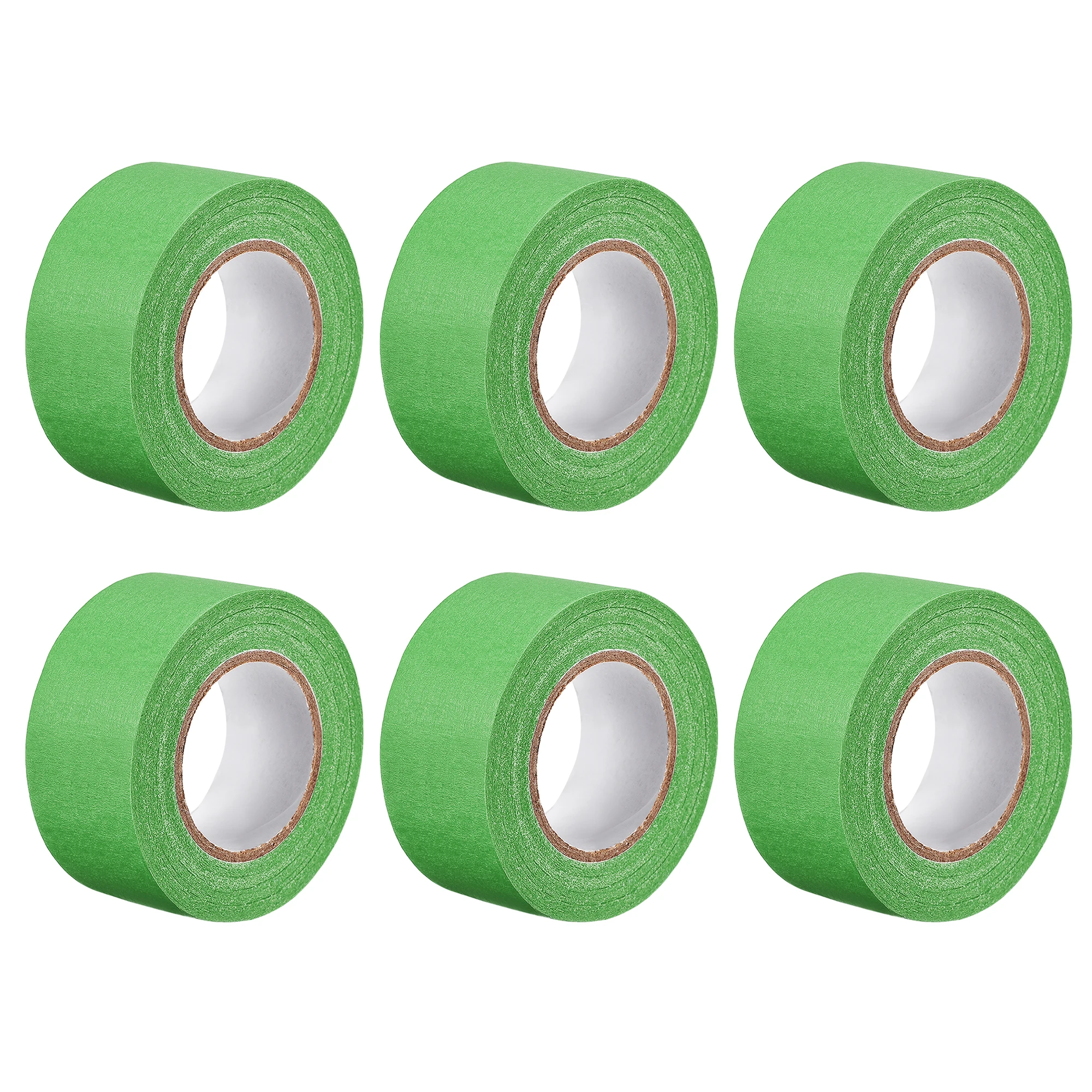 

uxcell 6 Pcs 30mm 1.2 inch Wide 20m 21 Yards Masking Tape Painters Tape Rolls Light Green for DIY Crafts