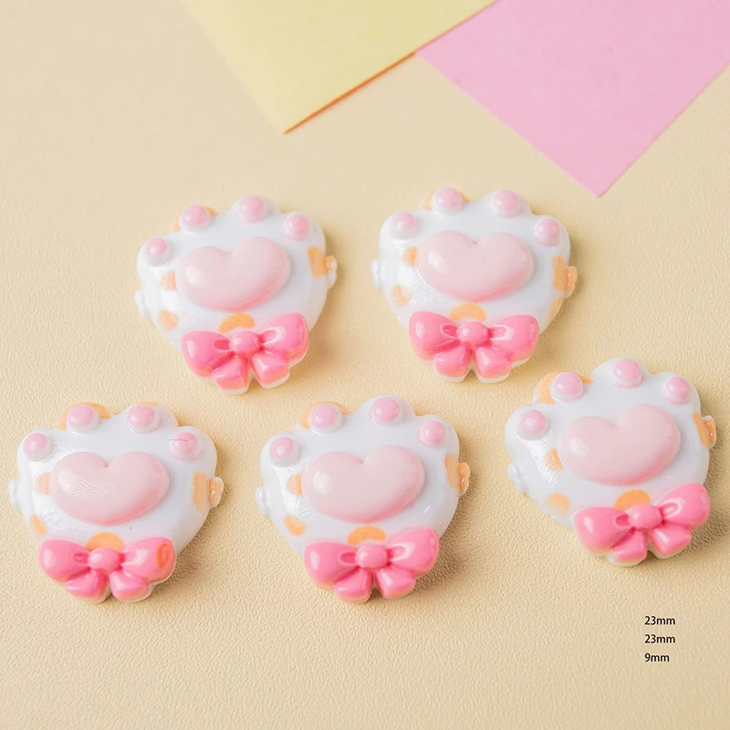 10Pcs New Multi-coloured Love Cat Claws Cream Glue Accessories Fun Hairpin Headband Mobile Phone Case Water Cup Diy Accessories