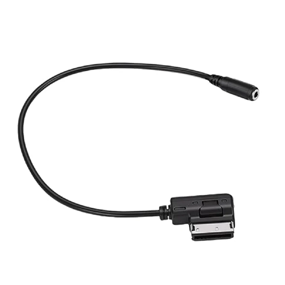 1PCS Female 3.5MM Audio Jack To AMI Media AUX IN Interface Cable Adaptor For Volkswagen Audi Socket
