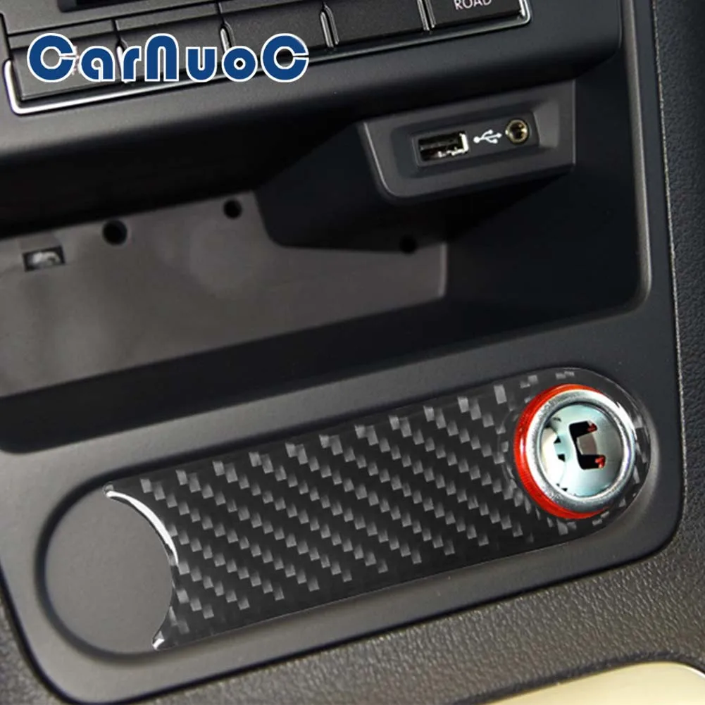 

Carbon Fiber Sticker Center Start Button Decorative Trim For Volkswagen Tiguan 2013 2014 2015 2016 2017 Car Interior Accessories