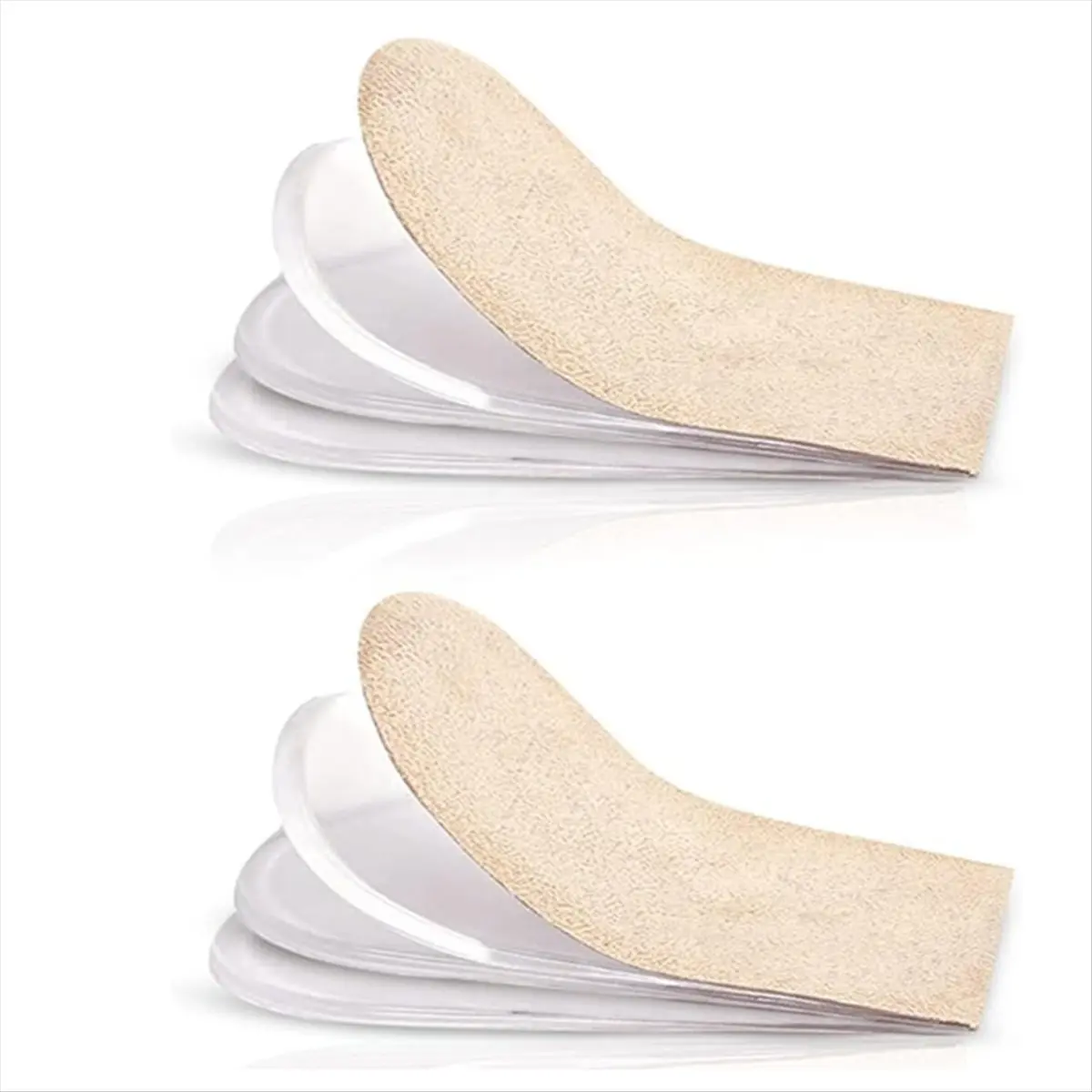[NEW] Adjustable Height Increase Insoles, 3-Layer Gel Heel Lifts Shoe Inserts for Leg Length Discrepancy, Achilles Tendonitis
