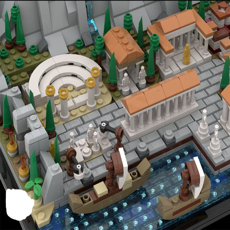 بقعة MOC-117805 أثينا أكروبوليس اللبنات بناء القلعة القديمة مدينة نموذج الطوب بناء هدية عيد ميلاد لتقوم بها بنفسك التجميع #6