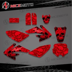Motorcycle Team Background Graphic Sticker Decals Kit For Honda CRF70 CRF 70 2004-2010 2009 2008 2007 2006 2005