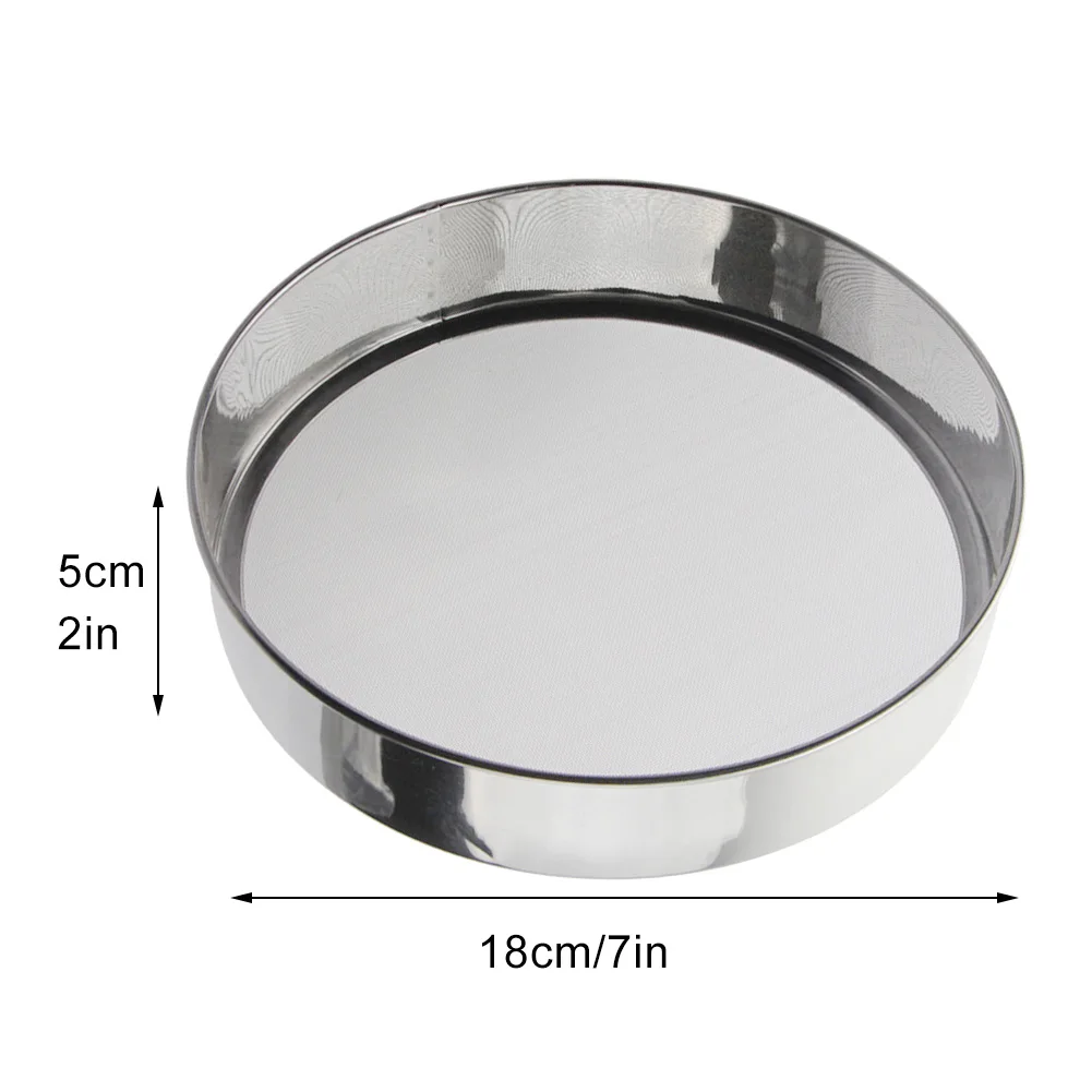 Flour Sieve Flour Sifter Cleaning Cooking Dining Gadgets Household Instrument Kitchen Mesh Round Storage Strainers