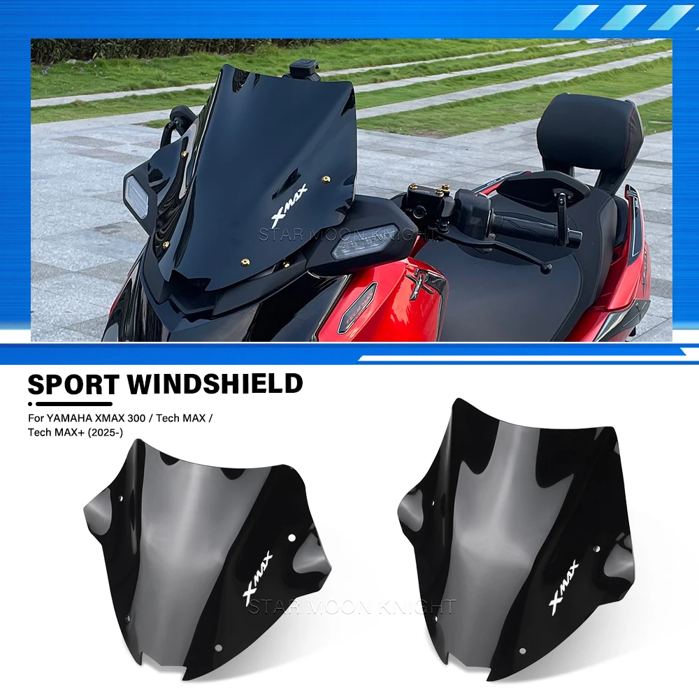

For YAMAHA XMAX300 XMAX X MAX 300 2025+ Motorcycle Front Windscreen Sports Windshield Wind Screen Shield Deflector Guard