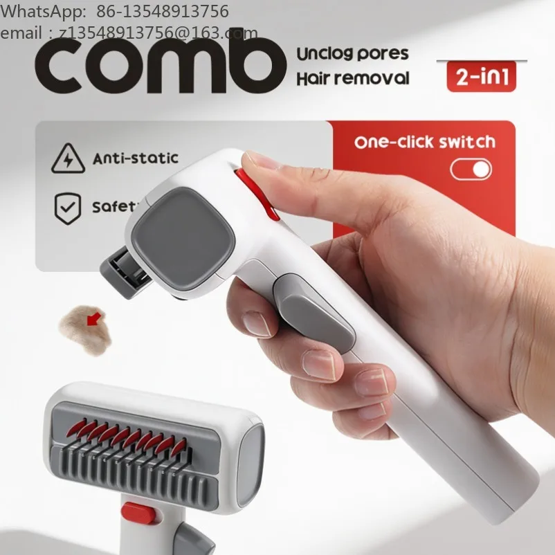 New attractive force 2-in-1 open knot hair removal comb Pet dog dog cat hair removal needle comb with comb