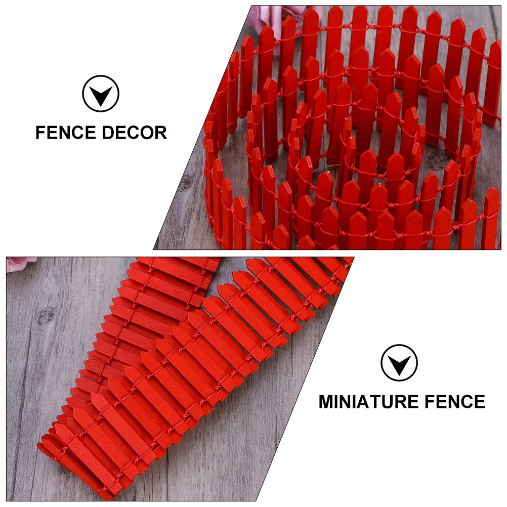 

2Pcs Miniature Fence Wooden Iron Durable Flexible for Fairy Garden Micro Plant Pot Landscape Fence Decoration 100cmx5cm