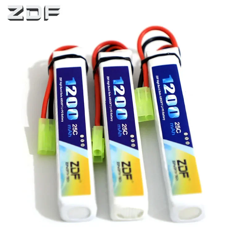 

3pcs ZDF Power RC Lipo Battery 11.1V 1200MAH 25C 50C 3S AKKU Mini Airsoft Gun Battery RC Model