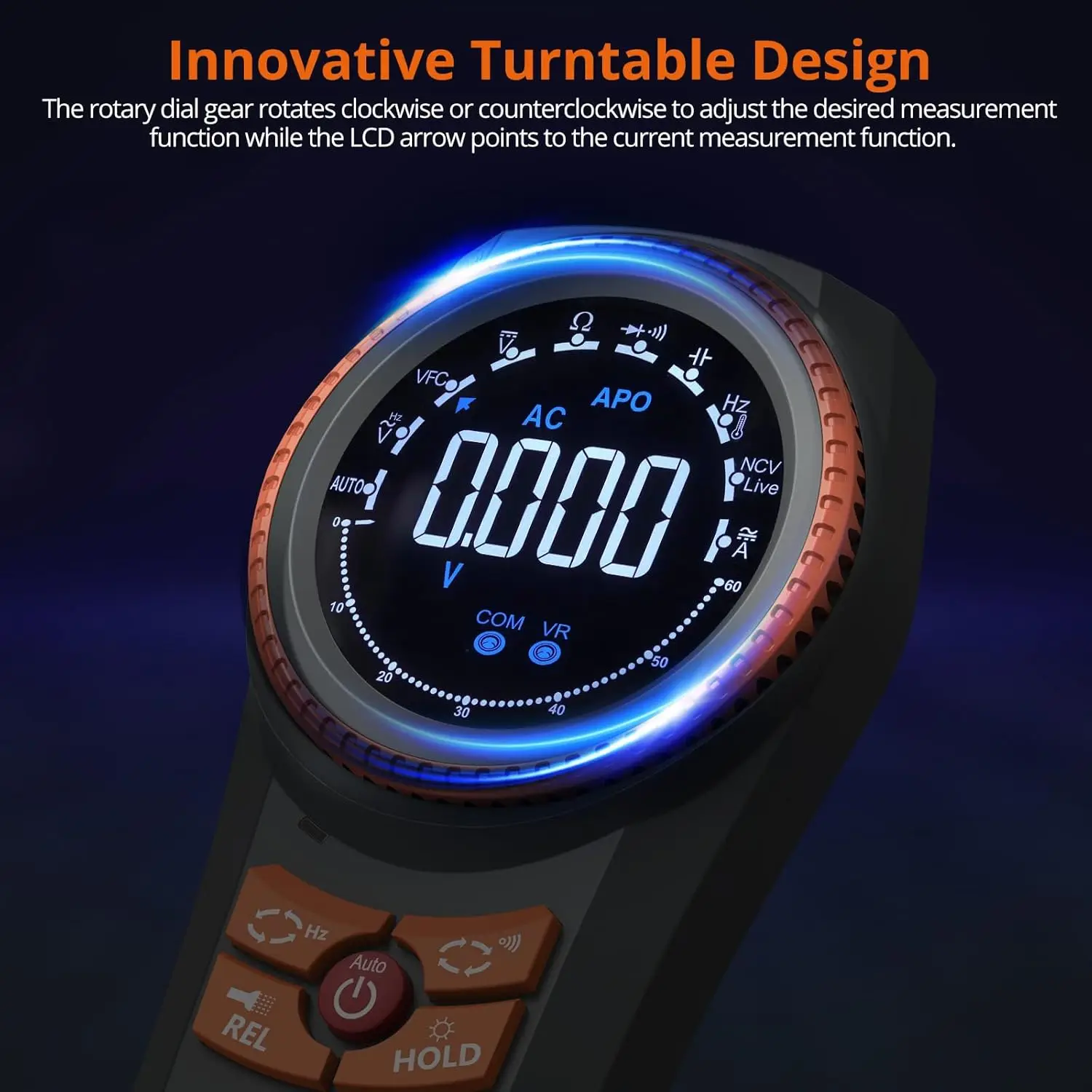 Proster デジタルマルチメータ 6000 カウントスマートメーター TRMS カラースクリーン電圧電流容量テスター NCV 温度