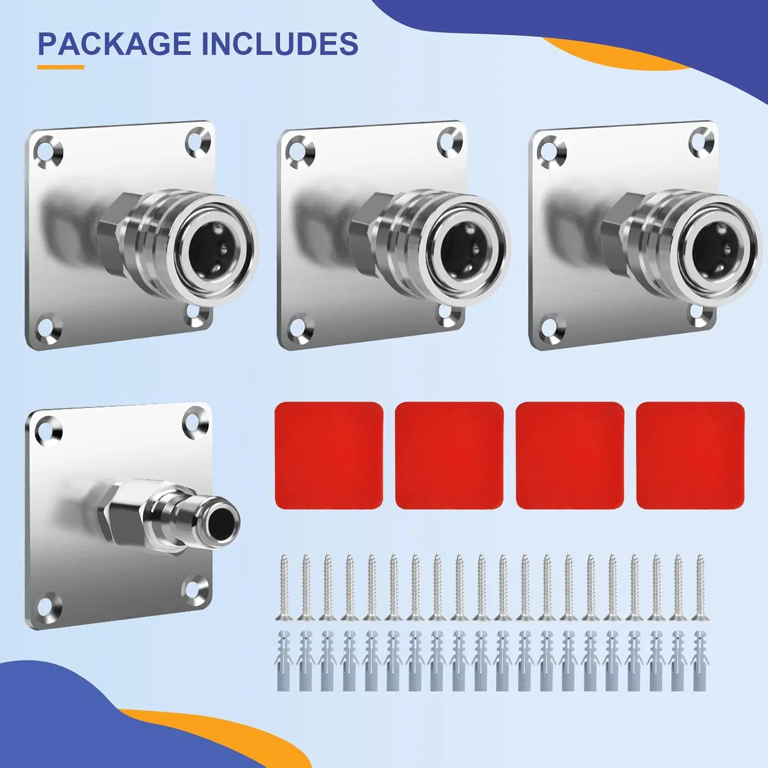 Schuimkanonhouder, 1/4' Quick Connect roestvrijstalen hogedrukreiniger mondstukmontage