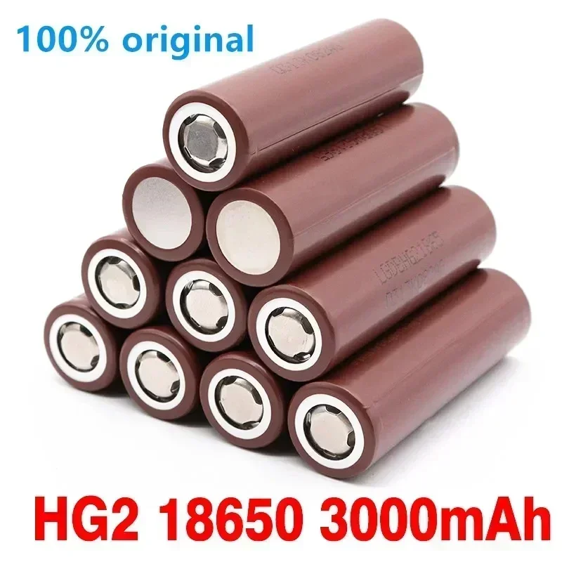 Rechargeable Battery Original 2024NEW Hot Selling 18650Battery Lithium-ion HG2 3.7V 3000MAHfor MicrophoneComputers