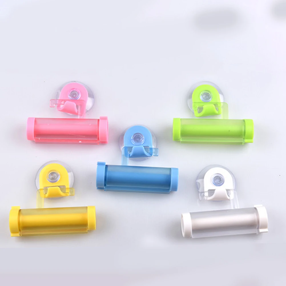 

5pcs Toothpaste Squeezer Plastic Manual Extruder For Toothpaste Facial Creams White Multi-Function Hanging Design High Quality