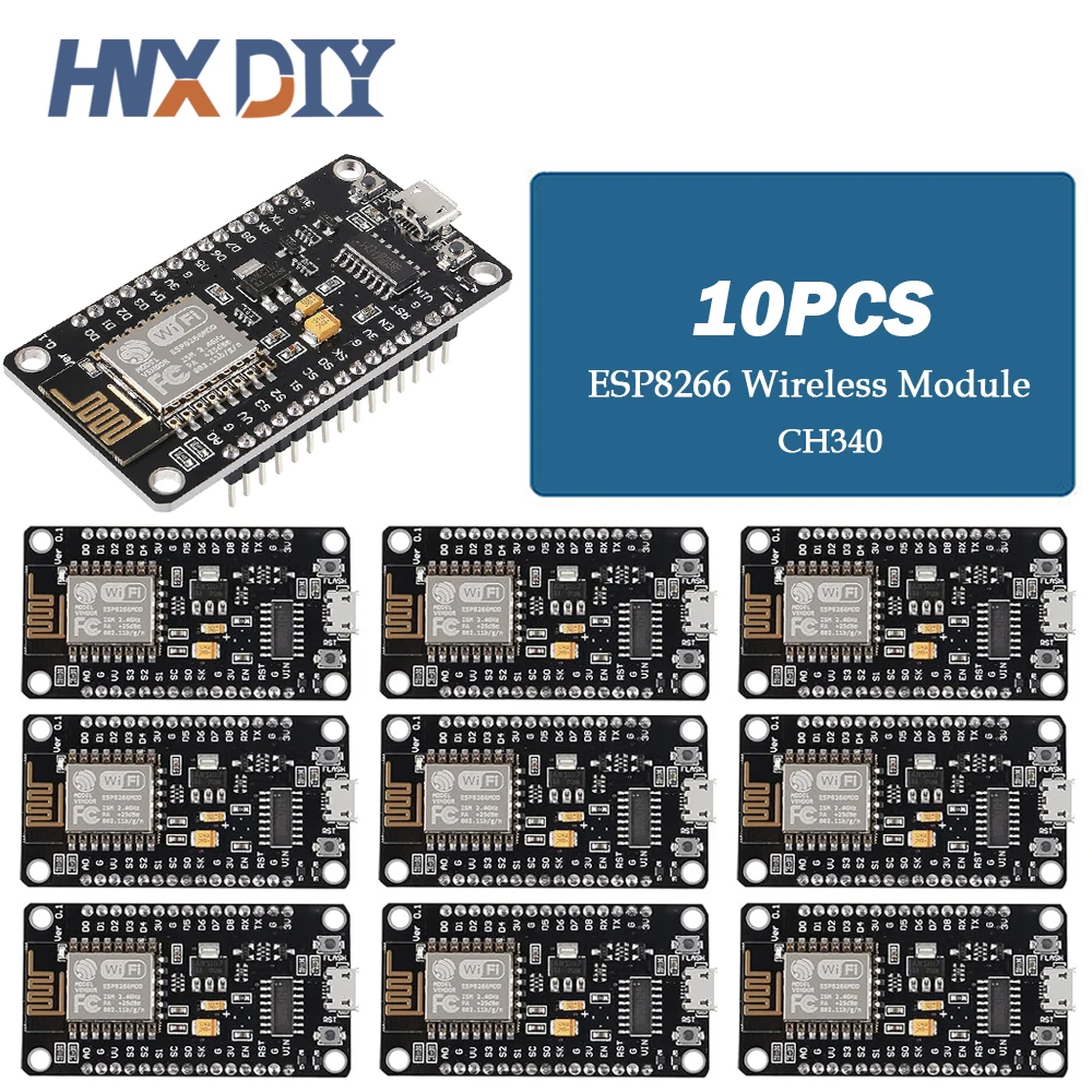 1-10pcs Wireless Module CH340 CP2102 NodeMcu V3 V2 Lua WIFI Internet of Things Development Board Based ESP8266 ESP-12E