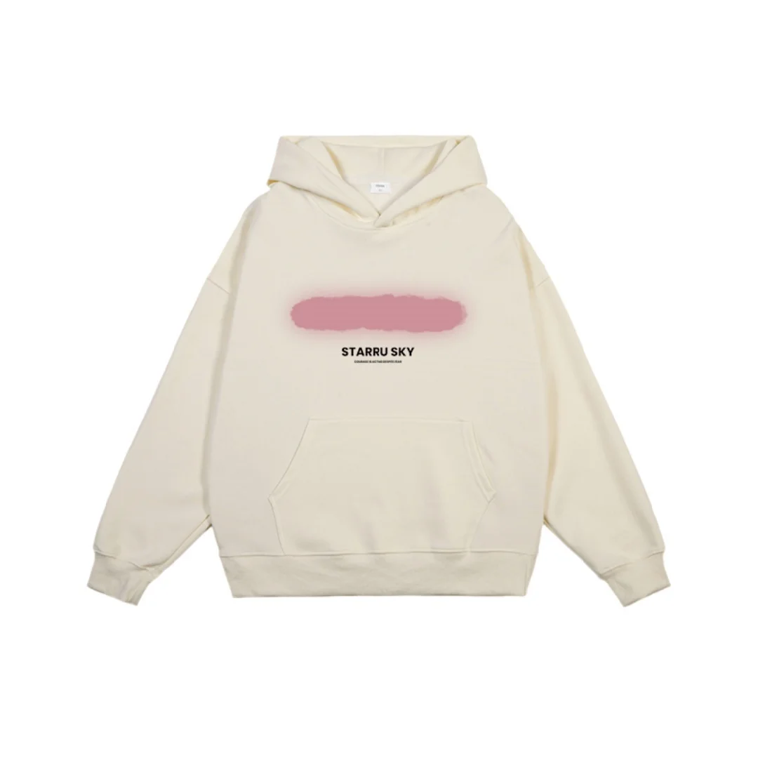 Letter graffiti graphic hoodie Pure Cotton Spring And Autumn Luxury Niche Brand Fashion Versatile Men's And Women's Y2K Hoodie