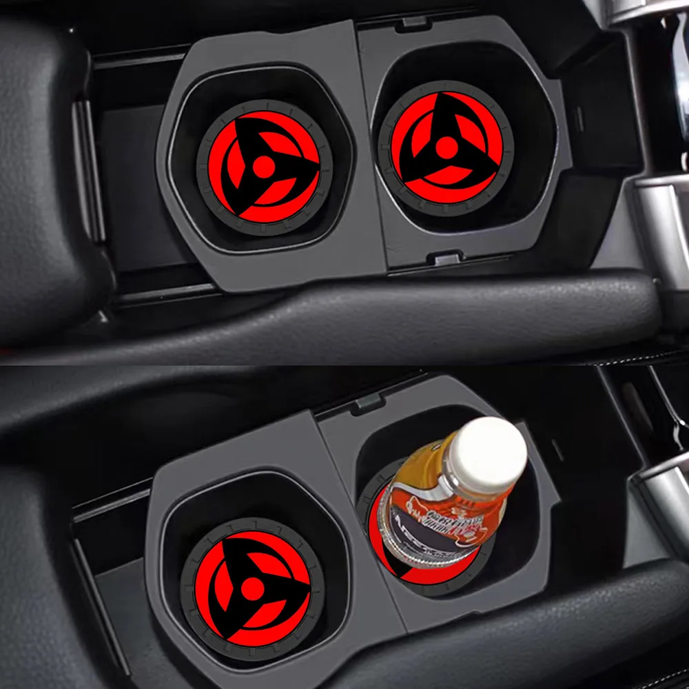 2PCS 7CM Car Anti Slip Mat Coaster Car Water Cup Slot Decorate Accessories Case For Japanese Auto Styling