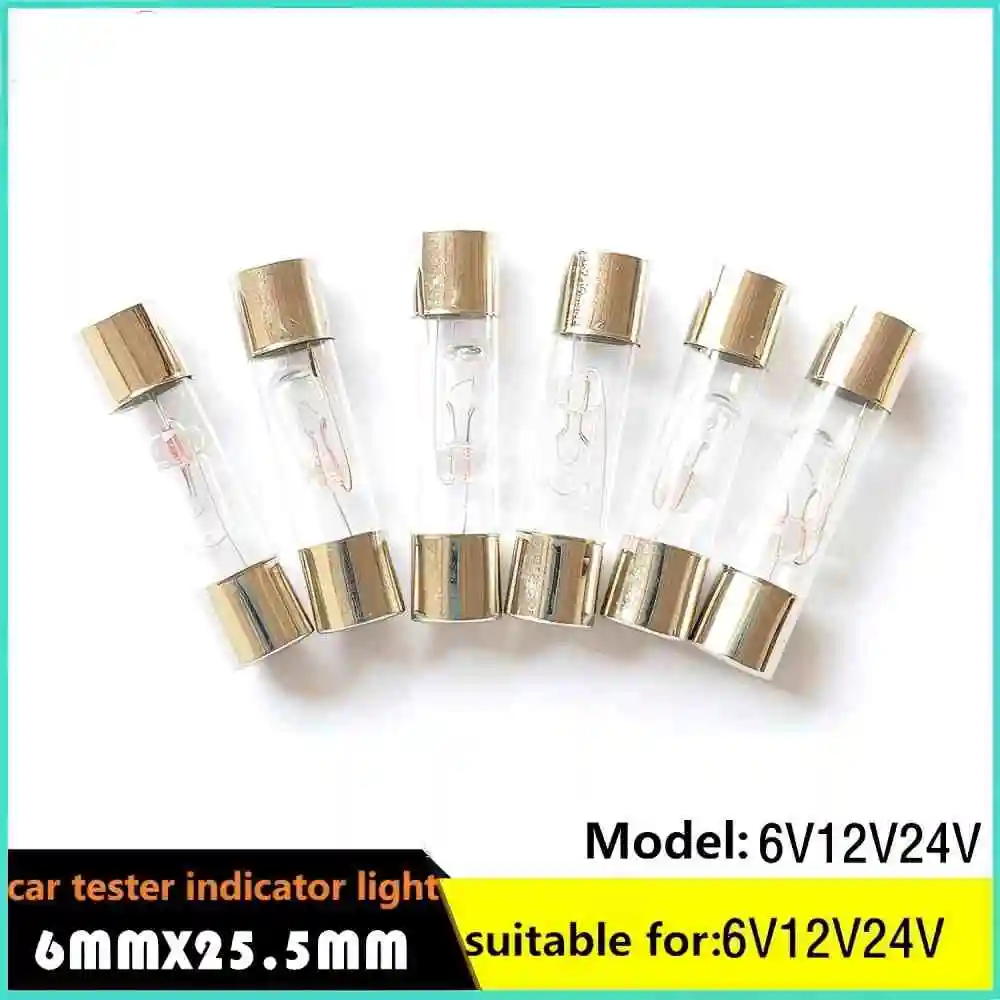 Test Pen Bulb Automotive Circuit DC Test Bulb Test Pen 12V 24V Indicator Light High-Brightness Tube Test Pen Neon Bulb DIY 85015