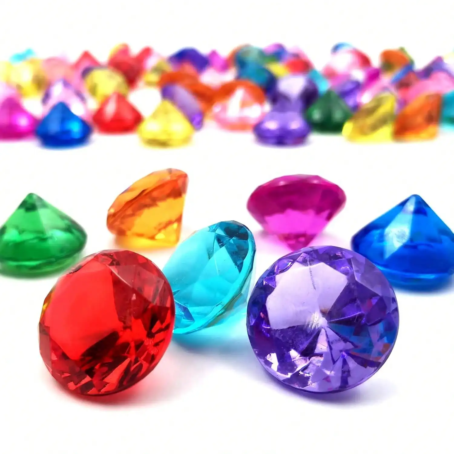 20/1Pcs Acrylic Diamonds, 20mm Decorative Diamonds,Acrylic Gemstones,Fake Gemstones for Vase Fillers,Wedding Vases,Table Dec