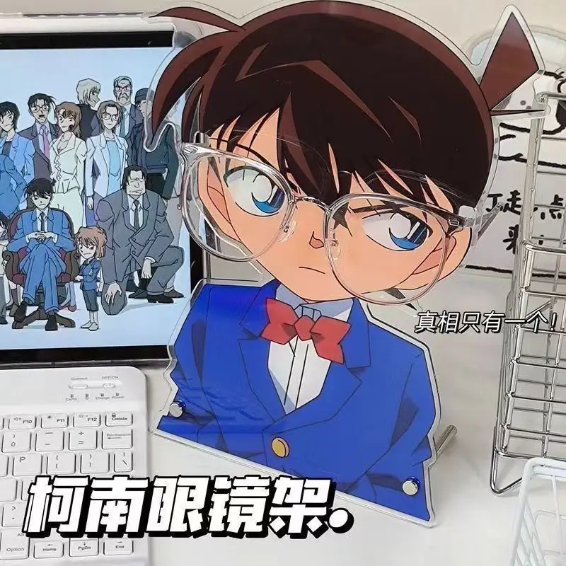 Detective Edogawa Conan Edogawa Jimmy Kudo Kuroba Kaito Acrylic Anime Glasses Stand High-looking Desktop Decoration Stand Gifts