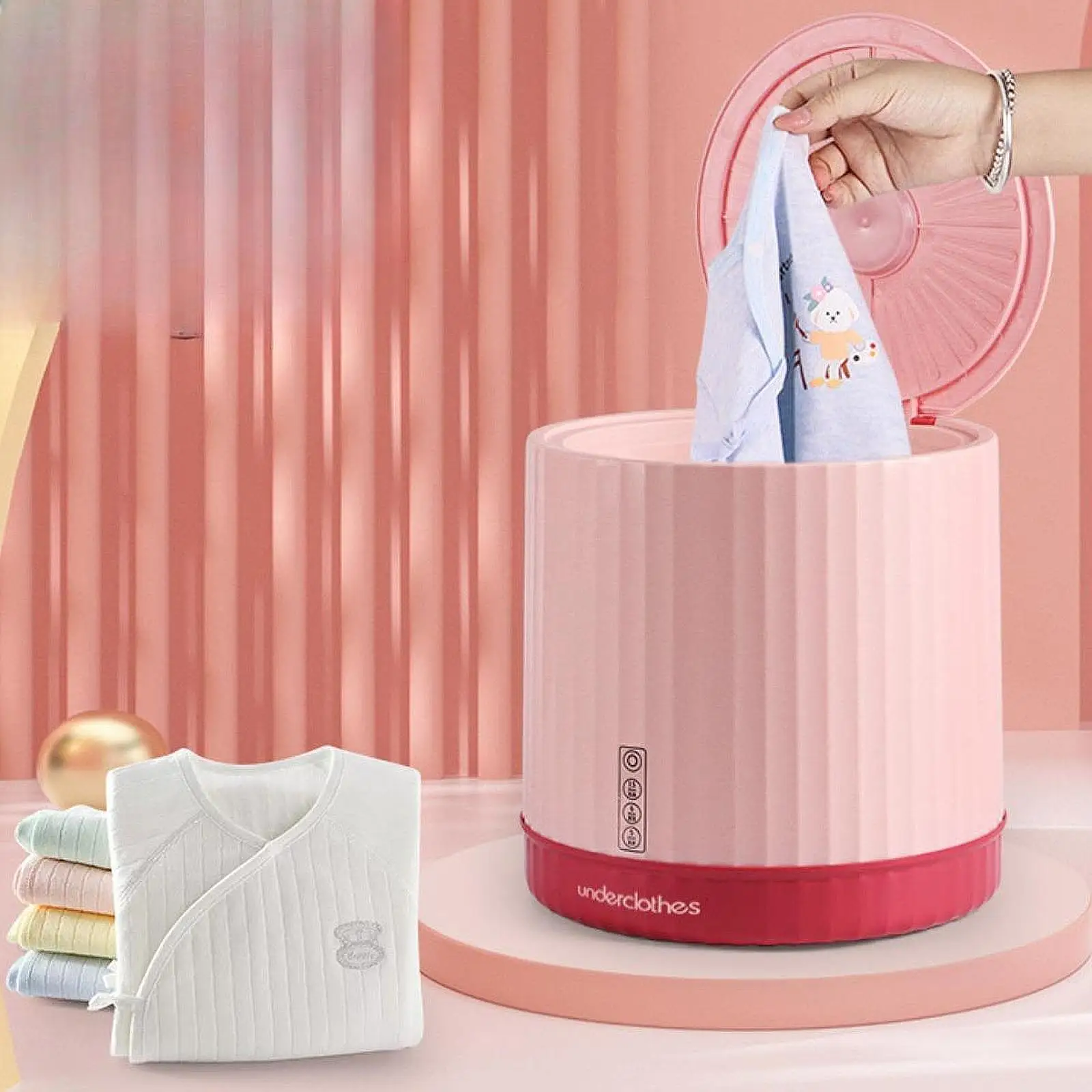 غسالة الملابس الداخلية سهلة الحمل، غسالة صغيرة خفيفة الوزن، غسالة جوارب للملابس الداخلية، جوارب شقة الغسيل Rvs #4