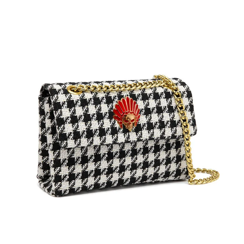 

Женская сумка на цепочке, сумка через плечо на одно плечо, маленькая сумка с головой тигра, косметичка